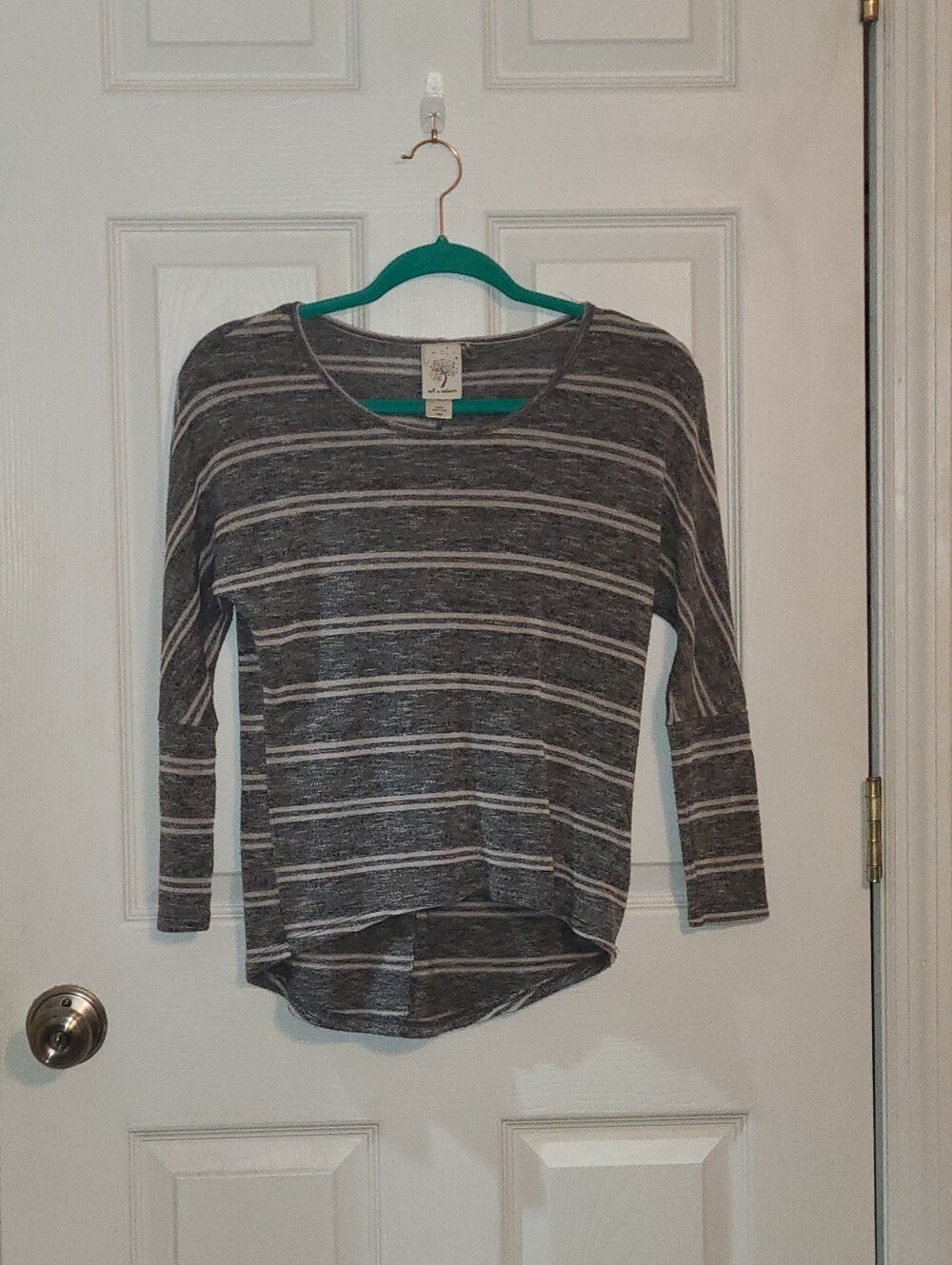 Self Esteem Striped Crewneck Top